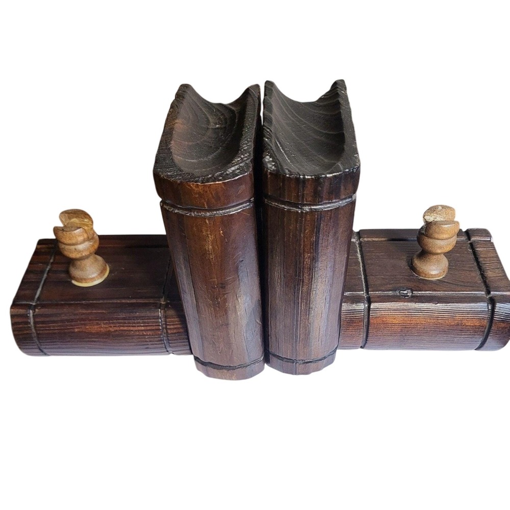 Vintage Made in Spain Ship Bookend Replacement Bases Pair Missing Ships